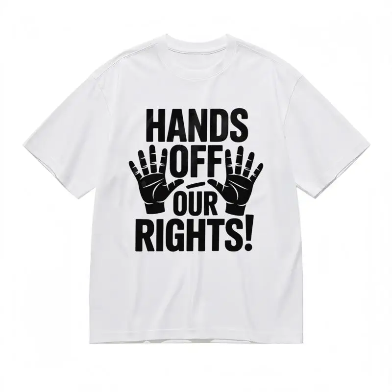 Men'S Plus Size T Shirt With Hands Off Our Rights 100 Cotton