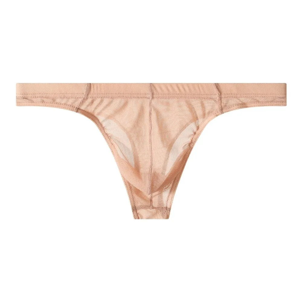 Soft Low Waist Men Mesh Thongs Transparent Underpants Men's Panties Underwear Lingerie Male Briefs Men