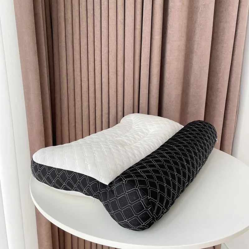 2025 Bedroom Soft Ergonomic Orthopedic Pillow Sleeping Neck Support Cervical Massage Pillow Core Quality Cotton Fabric Protect