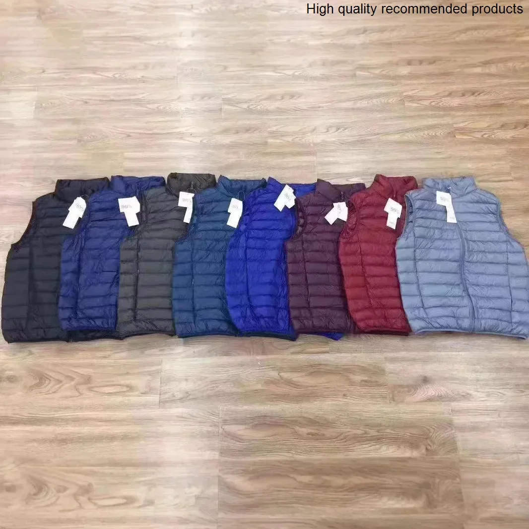 men's 2025 new down vest autumn and winter thin down jacket youth large size waistcoat couple vest