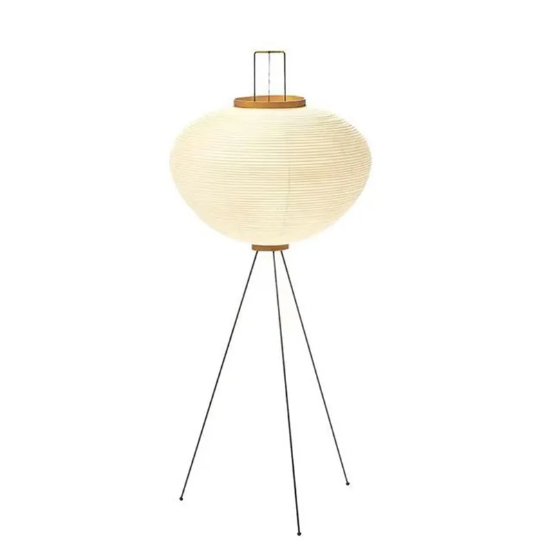 Lámpara de pie Noguchi de estilo japonés, sala de estar, sala de estudio, sala de estar, dormitorio, lámparas de pie talladas en papel vertical de diseño