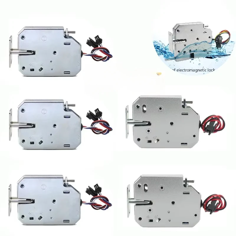 5 uds/2 uds DC 12V válvula solenoide pequeña Control eléctrico electromagnético cajón de gabinete cerradura de Control de acceso inteligente