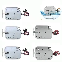5Pcs/2Pcs DC 12V Small Solenoid Valve Electromagnetic Electric Control Cabinet Drawer Intelligent Access Control Lock