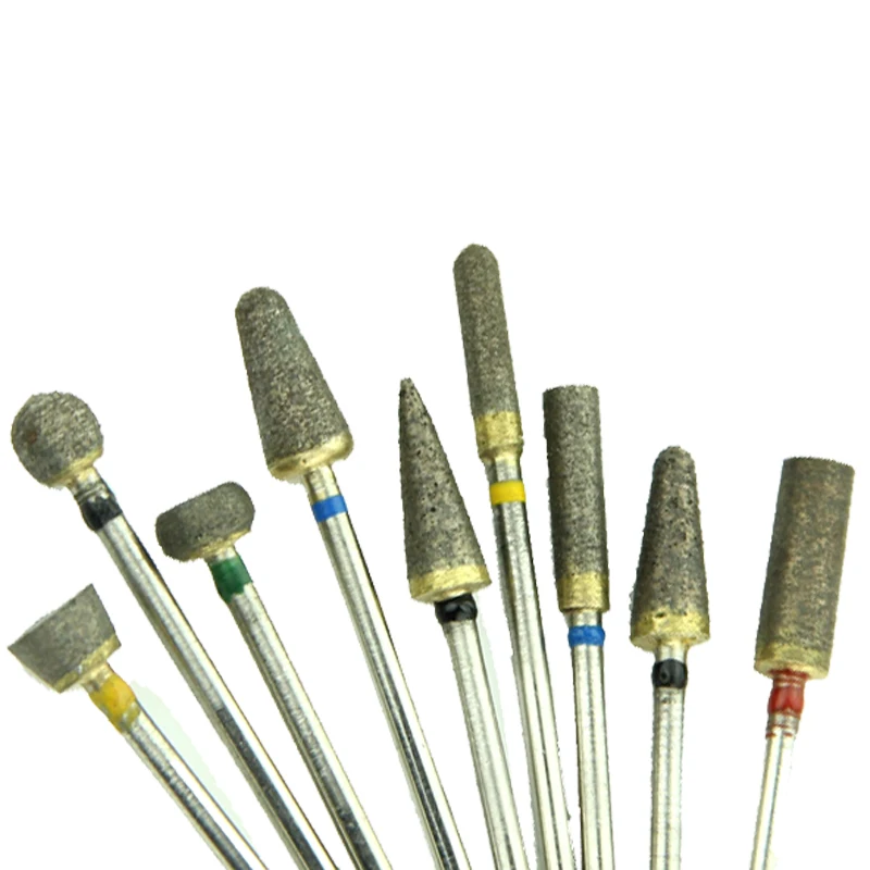 

10pcs Fully Sintered Diamond HP Polisher Dentistry for Polishing Trimming Drill for Dental Lab Green Coarse Burs Grinding Tools