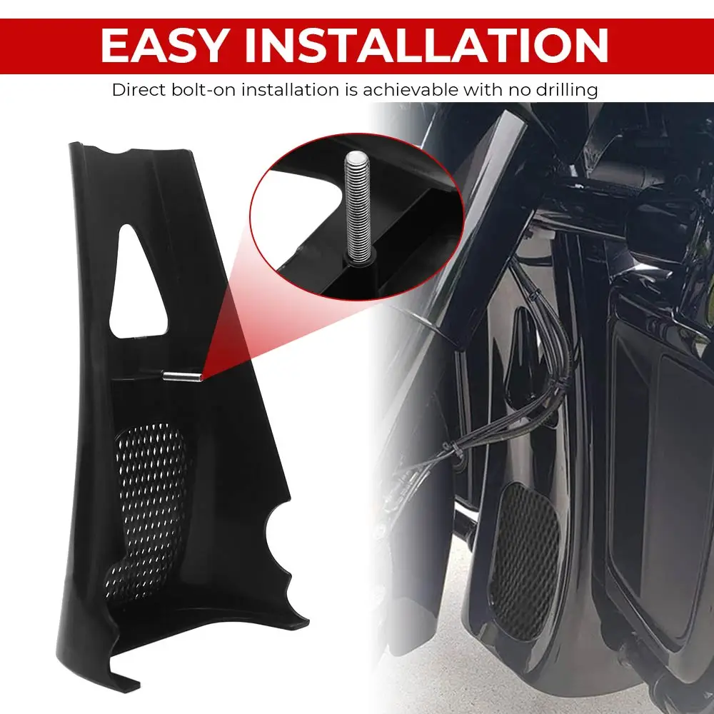 Motorcycle Stretched Chin Spoiler-Scoop For M8 Harley Touring Road Street  Electra Glide Road King FLHR 2017-2023 Accessories