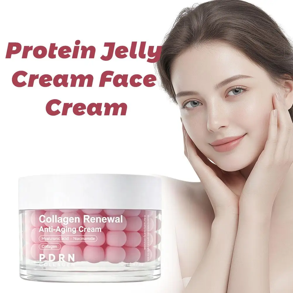 Crema de Gel con Péptidos PDRN y Colágeno, Cápsulas de ADN de Salmón, Hidratante Facial y Corporal, Antienvejecimiento, Reafirmante y Reparadora de la Barrera Cutánea
