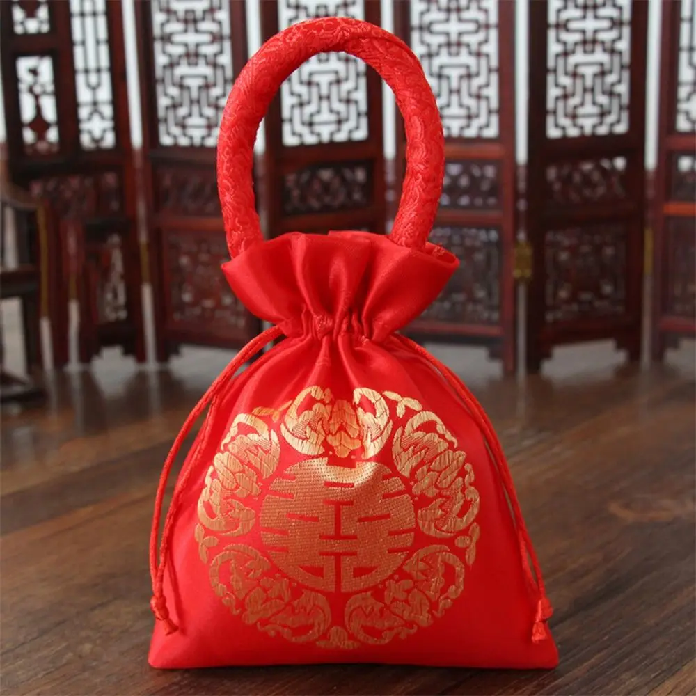 Creative Chinese Style Brocade With Tassels Party Supplies Wedding Handle Bag Candy Bag Package Bag Wedding-favor Gift