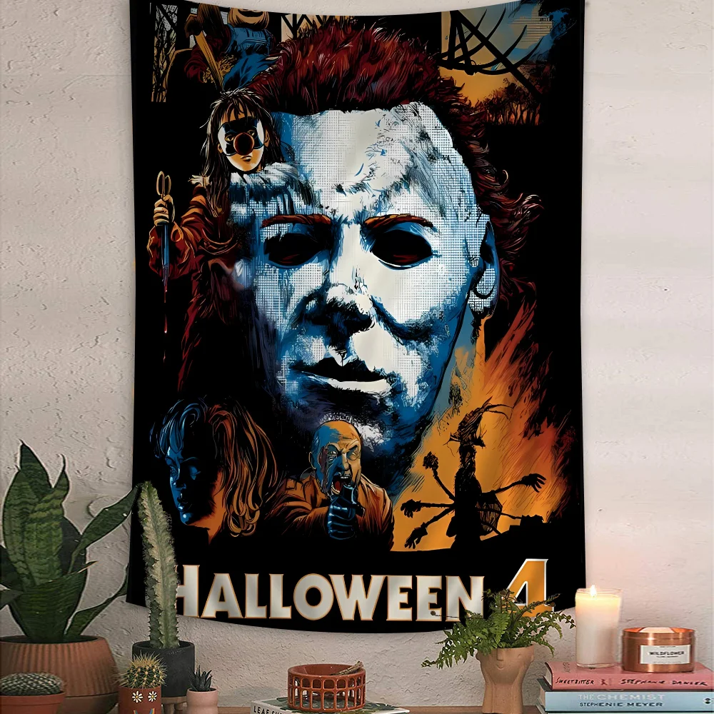 

The C-Curse Of M-Michael M-Myers Horror H-Halloween Colorful Tapestry Wall Hanging Bohemian Wall Tapestries Mandala Wall Art