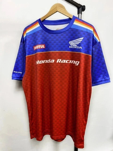 

Honda Новая мода мотоциклетный трикотаж для мужчин и женщин одежда гоночный трикотаж дышащая быстросохнущая эластичная летняя футболка большого размера