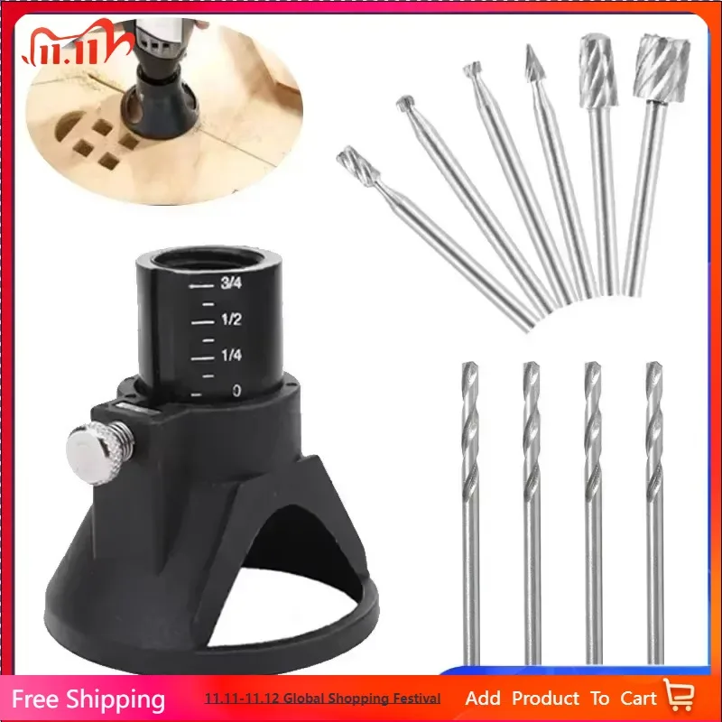 

11 шт., набор локаторов для деревообработки HSS со сверлом, электрическая дрель, гравер, шлифовальный станок, вращающийся инструмент Dremel, аксессуары для электроинструментов