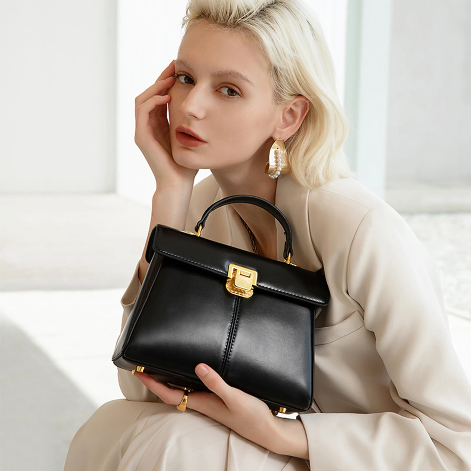 

Genuine Leather Women's Bag Luxury Branded Women's Handbag Fashionable and Versatile Crossbody Bag