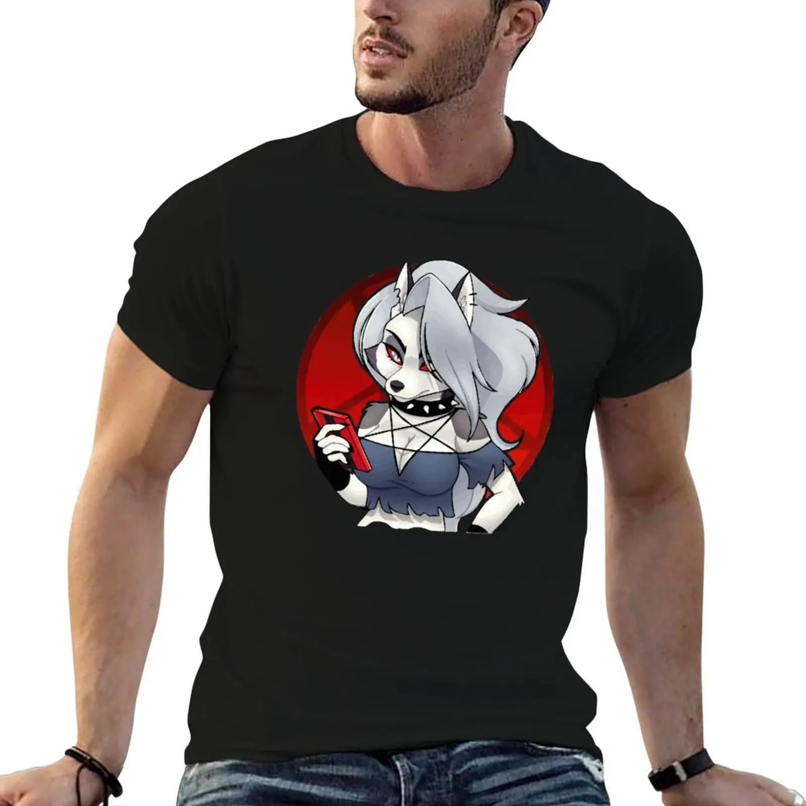 

Хлопковые футболки helluva man Bosszy loona, белые футболки, рубашки для забавных футболок