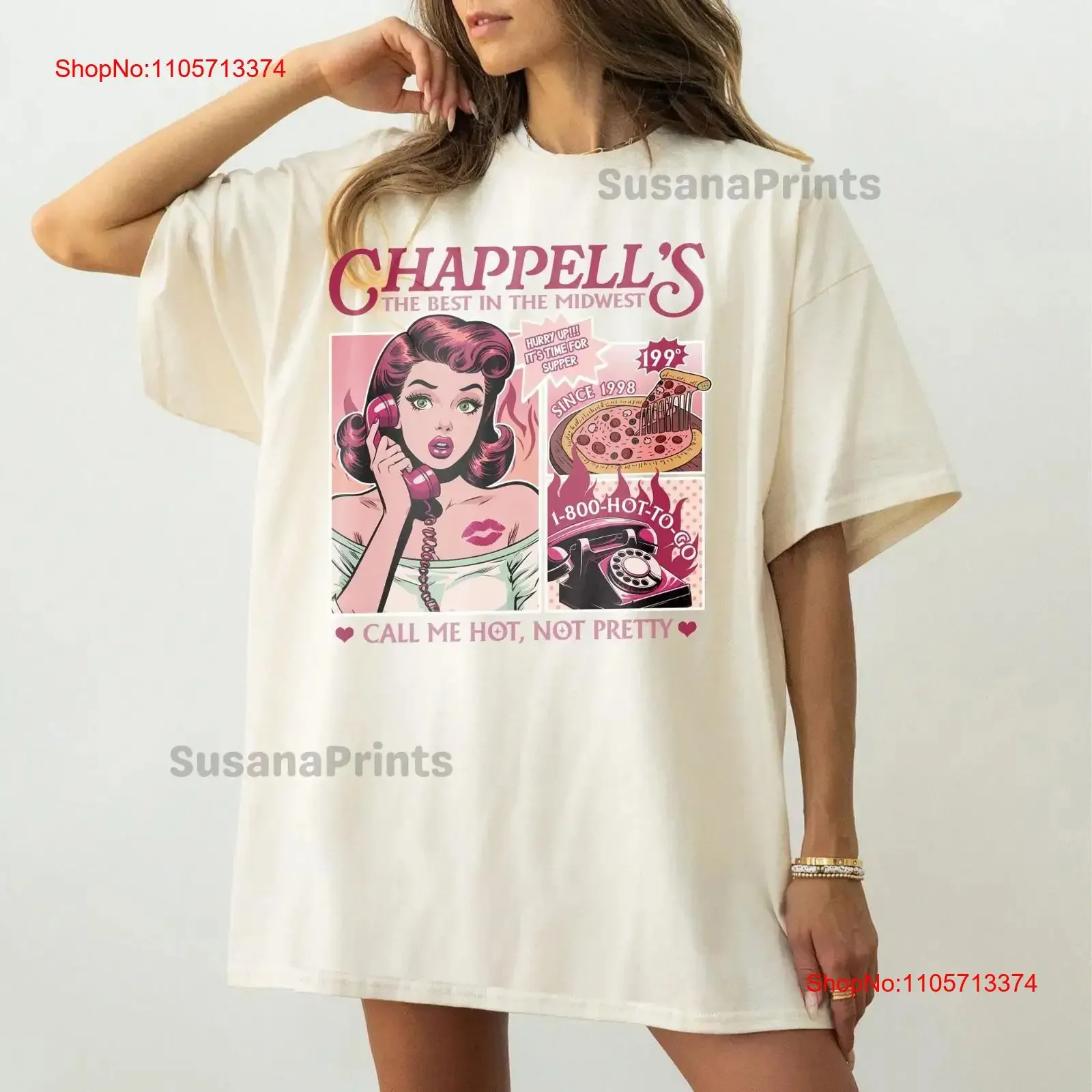 Chappell's Hot To Go T Shirt Roan Call Me Not Pretty 199 Degrees Pizza Chappell Midwest Princess Pride vintage Washed