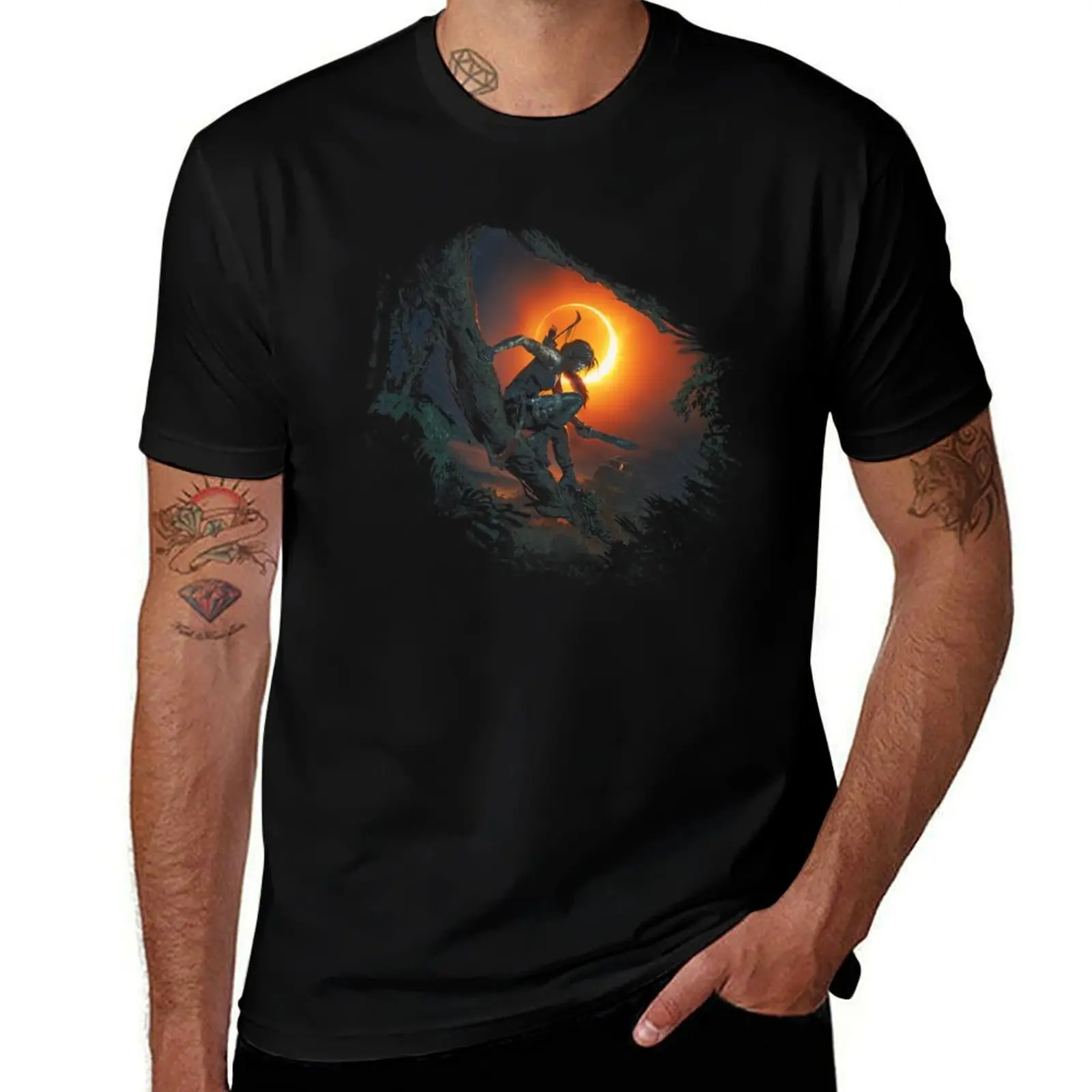 Gifts Idea Lara Gaming Croft Love You T-Shirt Sport Basic Moisture Wicking Tee T-Shirt
