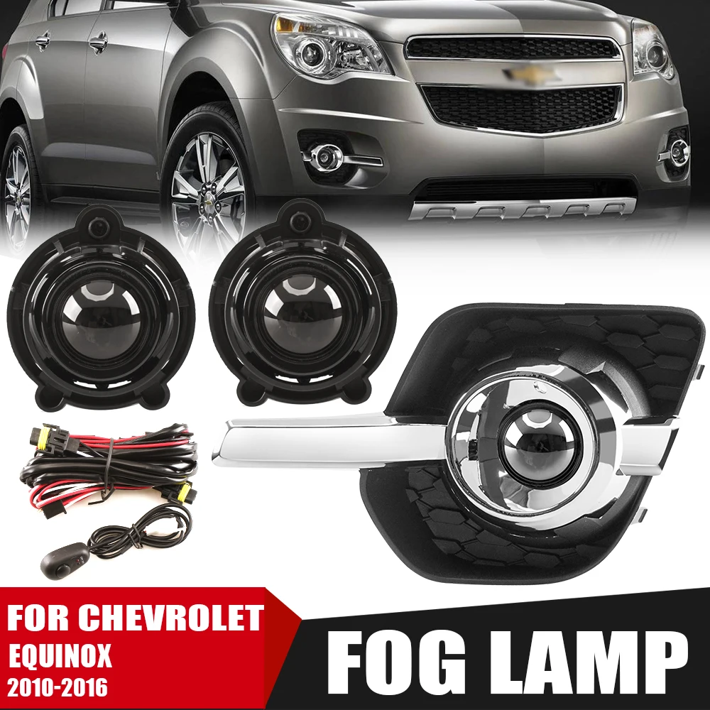 

Front Bumper Fog Lamp UpgradeKit Chevrolet equinox 2010 2011 2012 2013 2014 2016 Version Additional Foglight Set Switch + Wiring