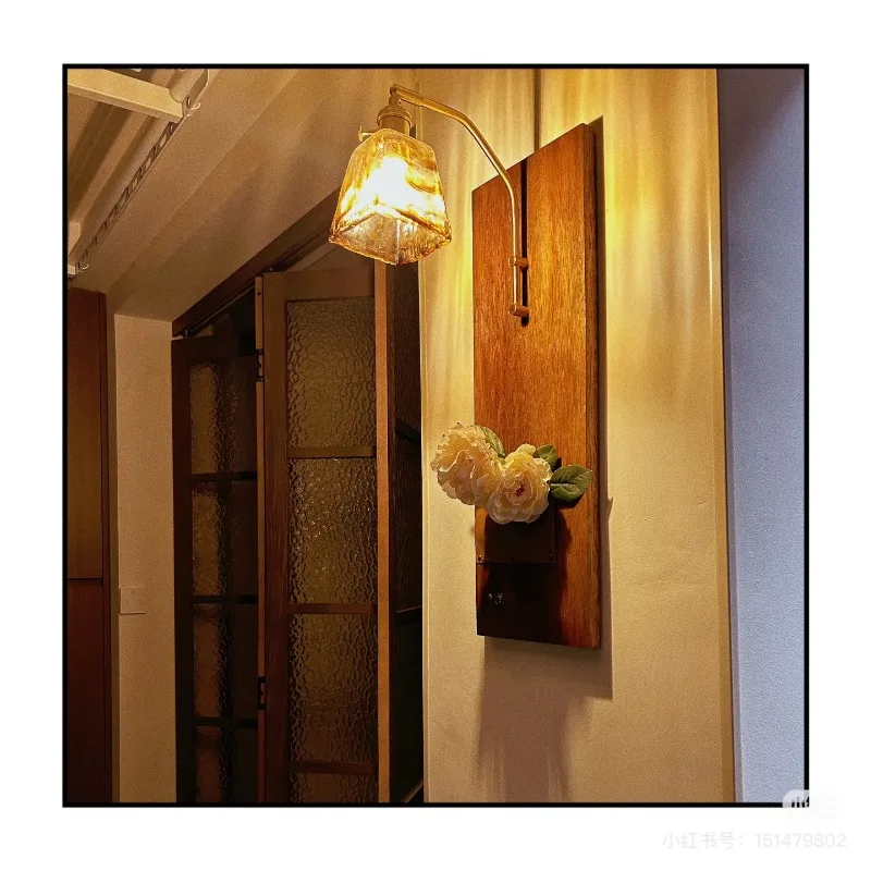 Medieval wall lamp, living room background wall lamp, rechargeable decorative lamp