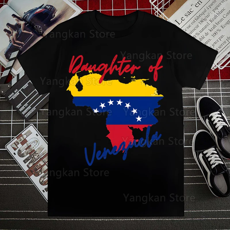 

Venezuela T Shirt Men Retro Washed Tops Tees Harajuku Tshirt Streetwear Hip Hop Male T-shirts