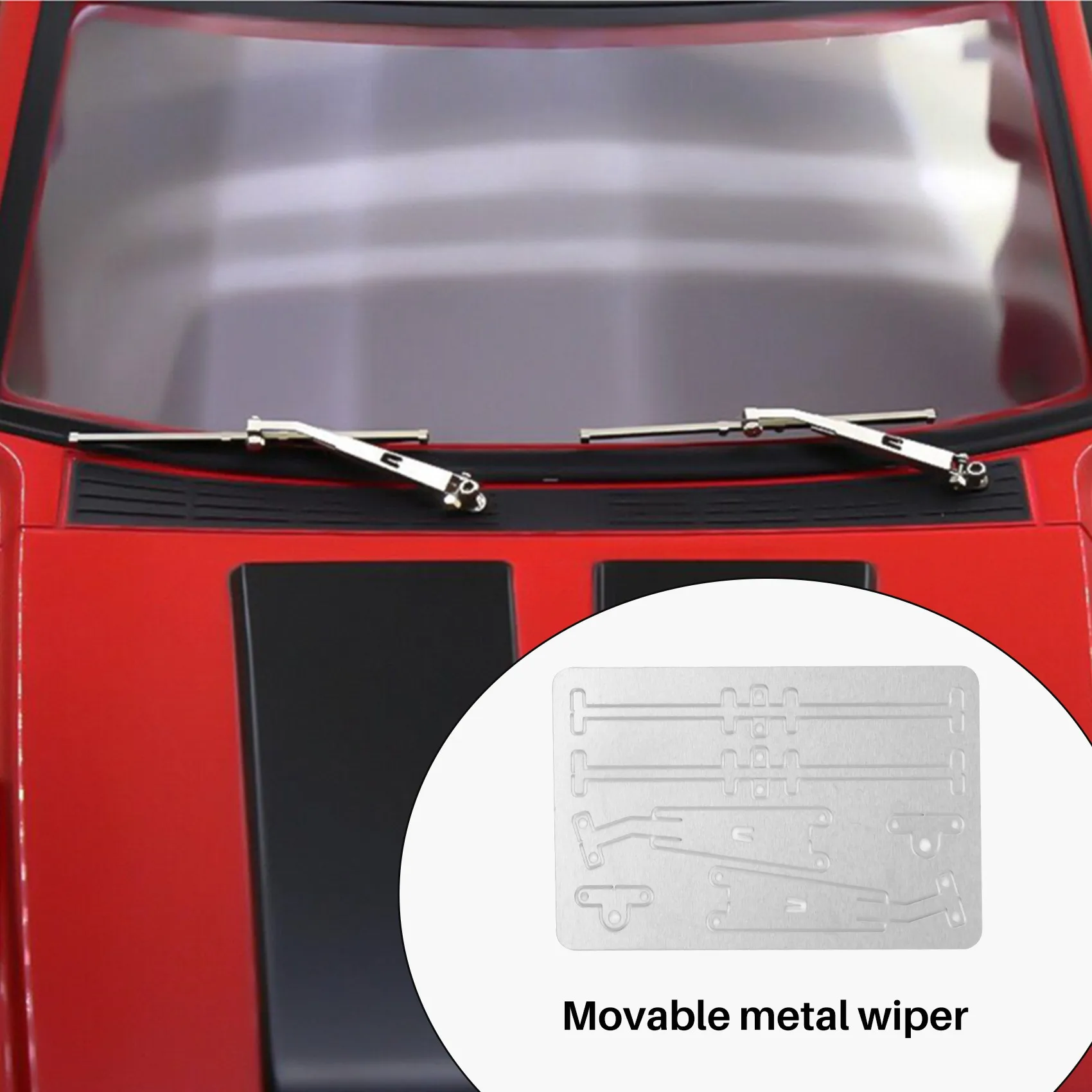 SLQZT Tergicristallo in metallo per 1/10 RC Crawler AXIAL SCX10 TRX4 G500 MST KM2 Parti