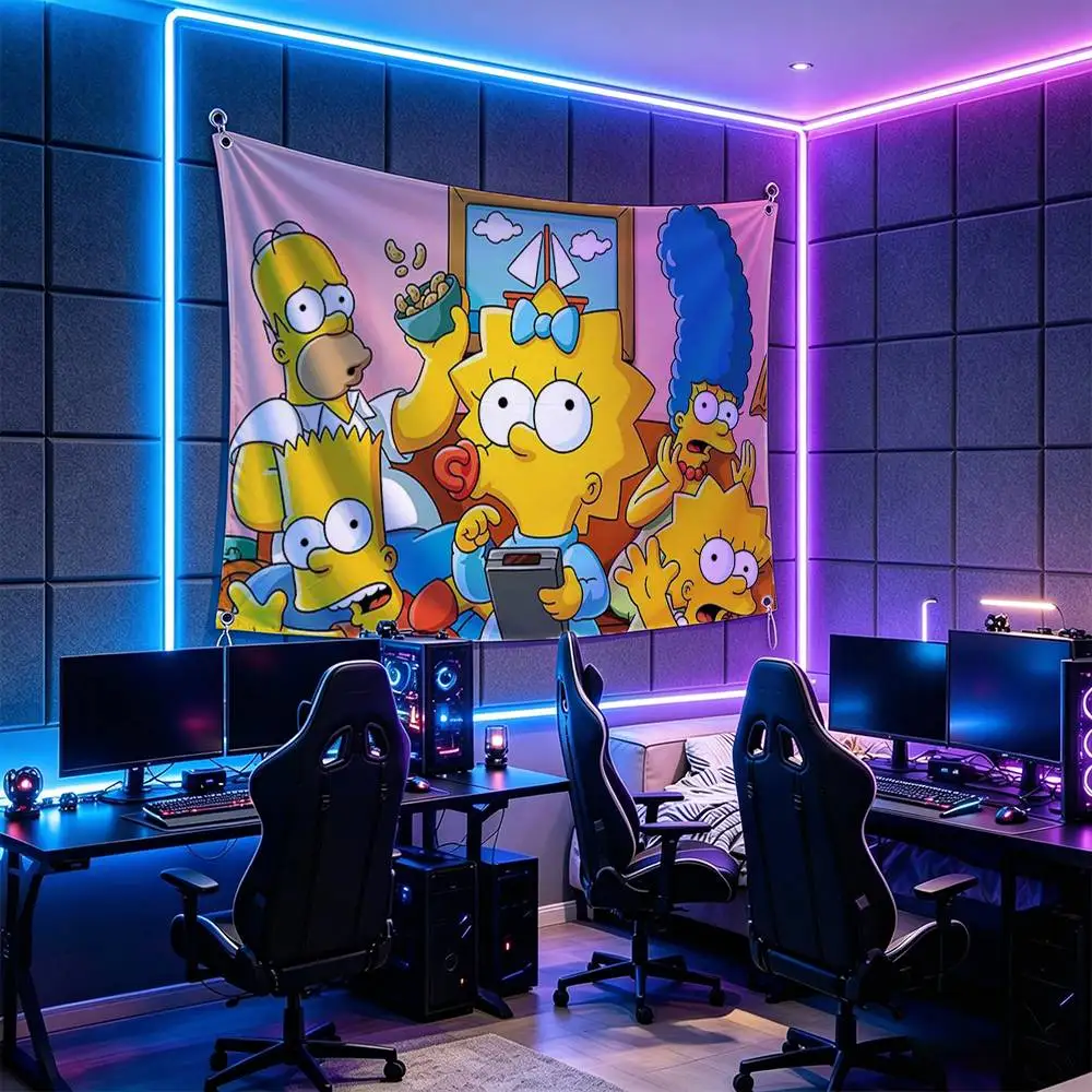 The S-Simpsons ANIME Flag Suitable For Party Club Outdoor Interior Wall Decoration Banner Fans Gift