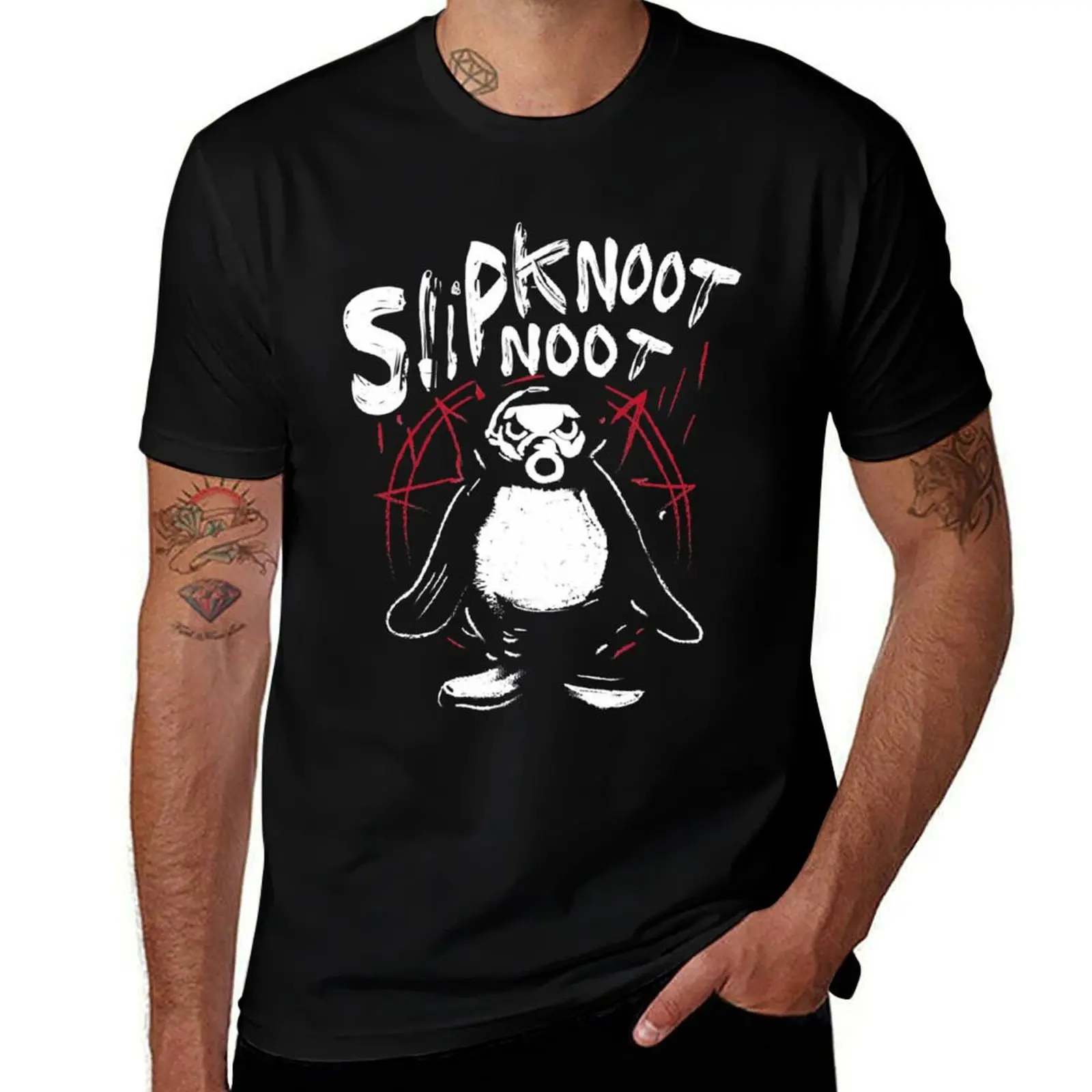 Slipknoot Noot Penguin Death Metal Goth Hard Rock T-Shirt oversized graphic tee funny meme t-shirts mens t shirts pack