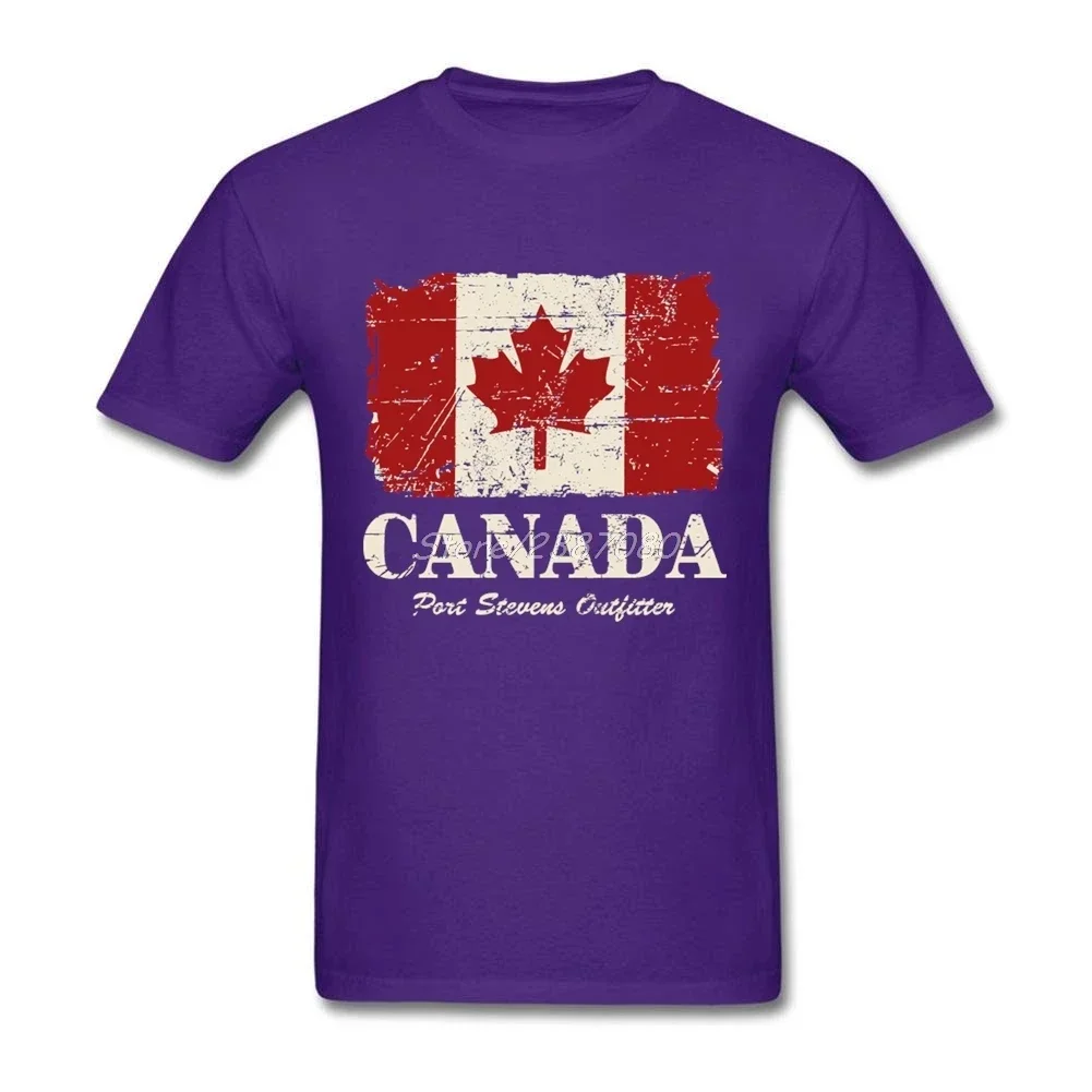 100% Cotton O-Neck Summer Short Sleeve Casual Mens T-shirt Size Canada Maple Leaf Flag T-Shirt harajuku Crewneck Outfits 2024