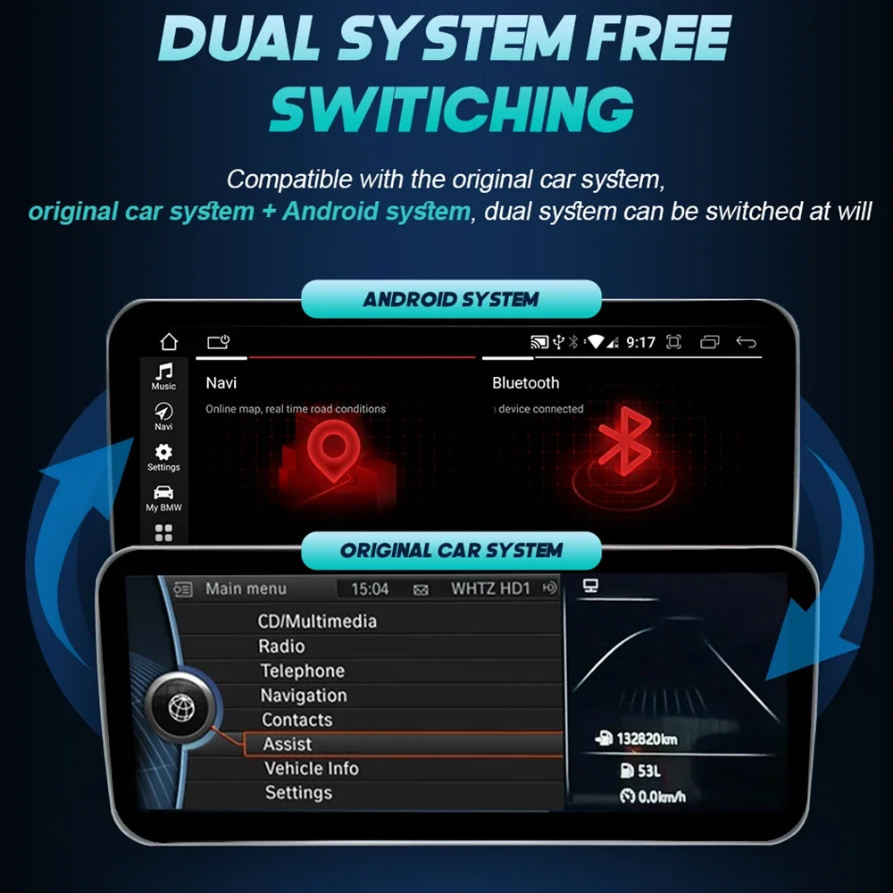PPNDDS 1920*720 Wireless Carplay Linux Screen For BMW X1 F48 X2 F39 2016-2022 Car Multimedia NBT EVO System Android Auto 