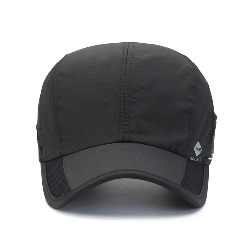 Summer For Men Sports Breathable Waterproof Quick Dry Sunshade Baseball Cap Women Solid Mesh Sunhat Letter Printing Kpop Hat E78