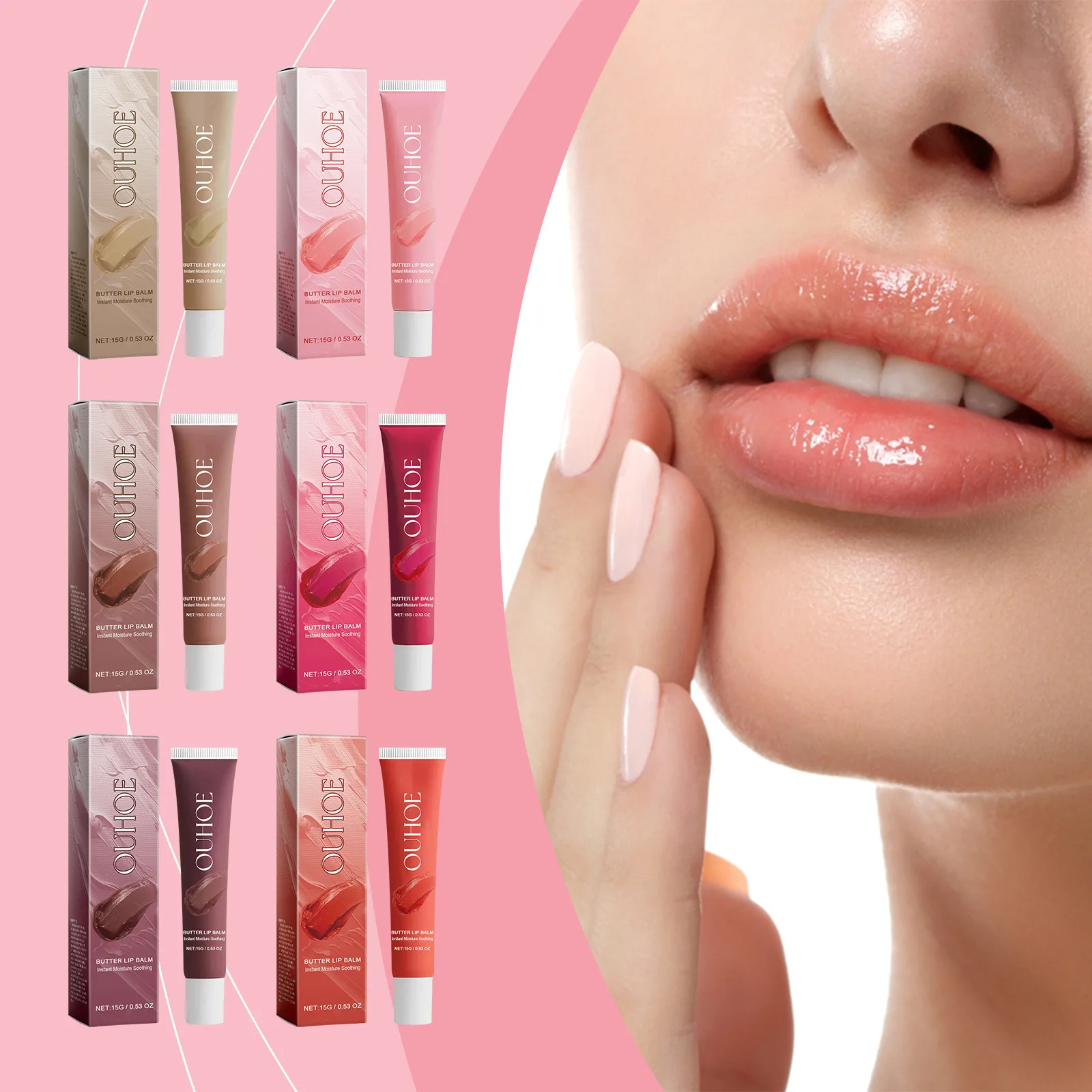 

HOT SALE 6-Color Jelly Lipstick Color Changing Lazy Lipstick Moisturizing Lip Non-Fading, Non-Stick Cup Tint Makeup Korean