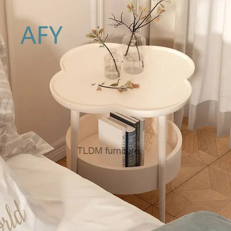 for Shelf Aesthetic Cute Coffee Table for Unique Irregular Simple Designer White Mesa Plegable Home Furniture coffee table