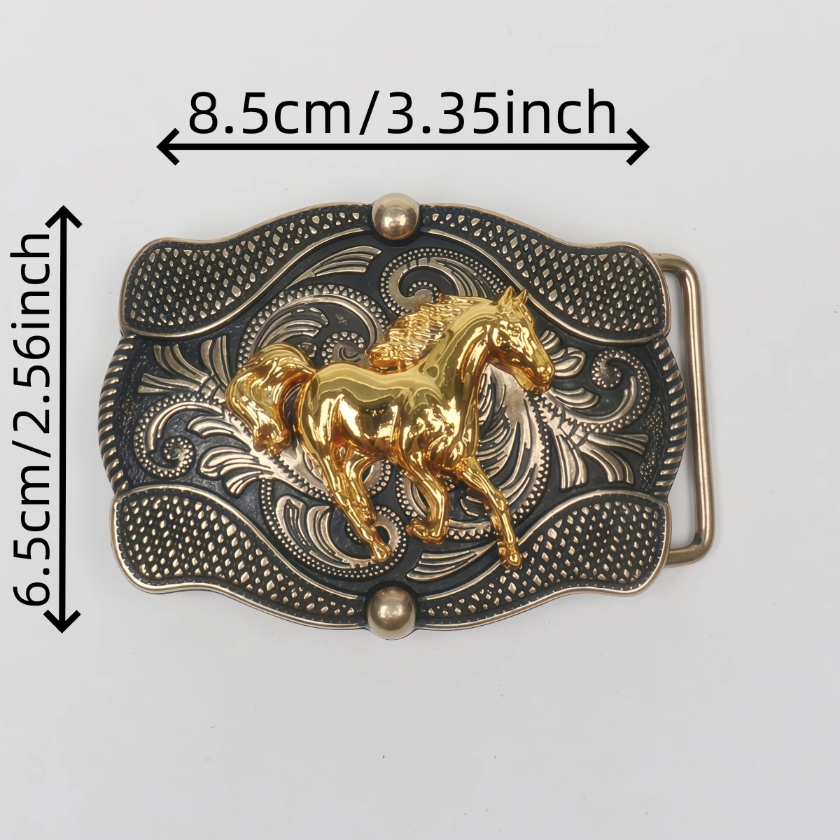 1 Western-Style Belt Buckle - Metal Engraved Belt Buckle - Retro Wide Belt Buckle