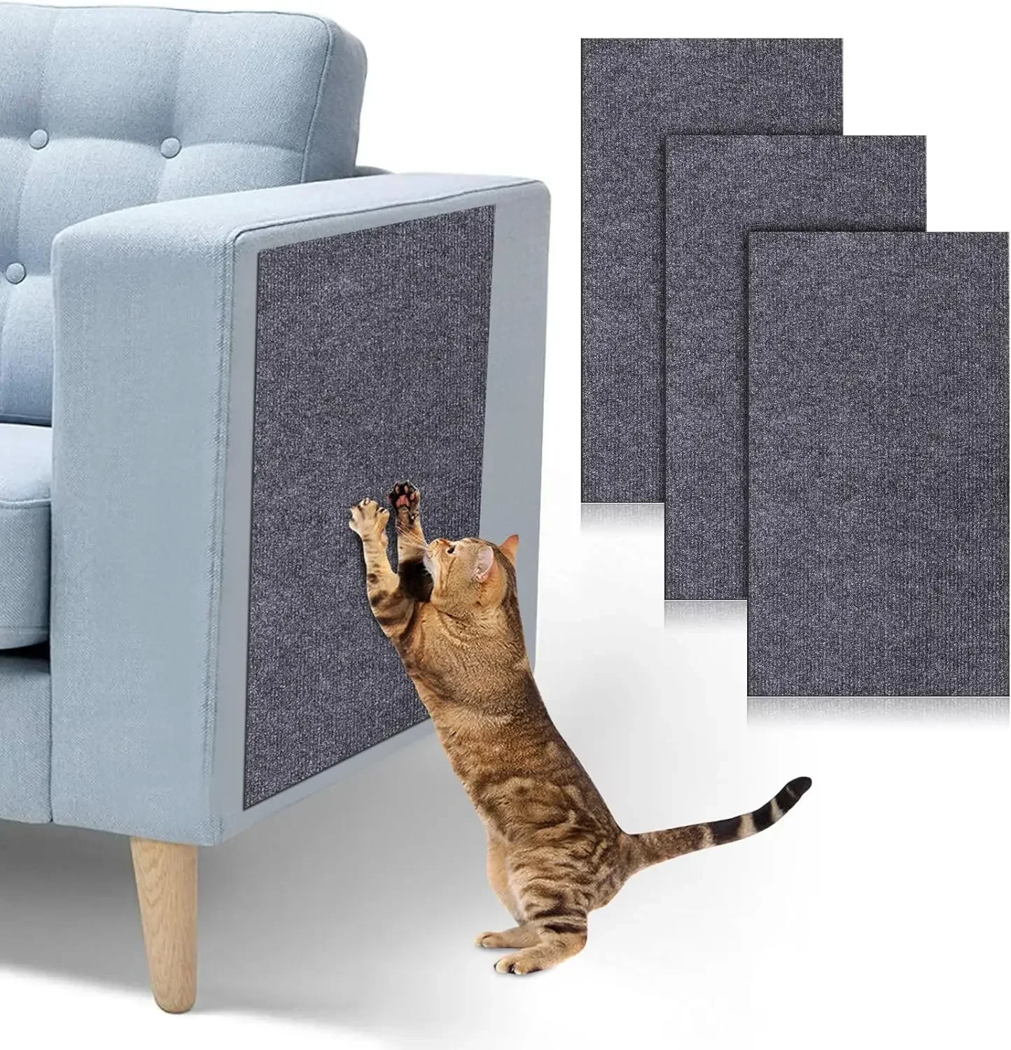 Tapete Antirriscos para Gatos, Autoadesivo, Ajustável, Protetor de Móveis, Sofá, Canto, Sofá Interno, Parede