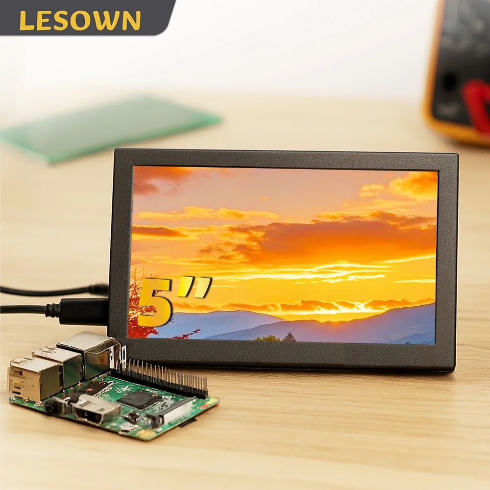 

LESOWN Auxiliary Monitor 5 Inch 800x480 IPS Mini Portable Display Plug & Play Sub Screen Extended Display for Laptop Xbox PS5