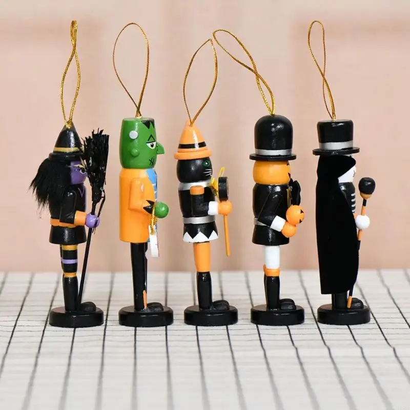 Skelett Nussknacker Halloween Dekoration Holz Nussknacker Figuren Desktop Dekorationen für Home Party Dekorationen B03E – Detail 5
