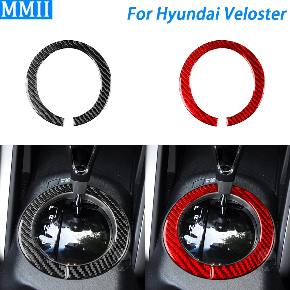 

For Hyundai Veloster 2012-2017 Real Carbon Fiber Automatic Gear Shift Panel Surround Trim Cover Car Interior Accessories Sticker