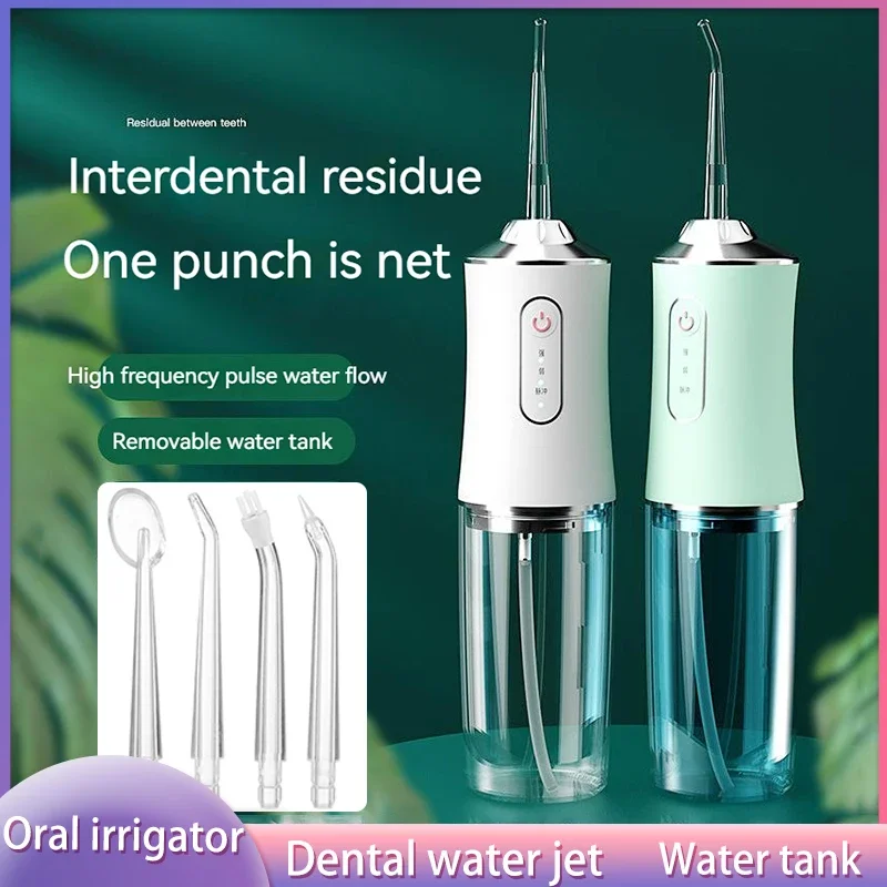 2024 Xiaomi Oral Irrigator Water Jet Pick Dental Flusher Tank Wash Teeth Whitening Portable Pick Stain Cleaner Tool 4 Nozzle