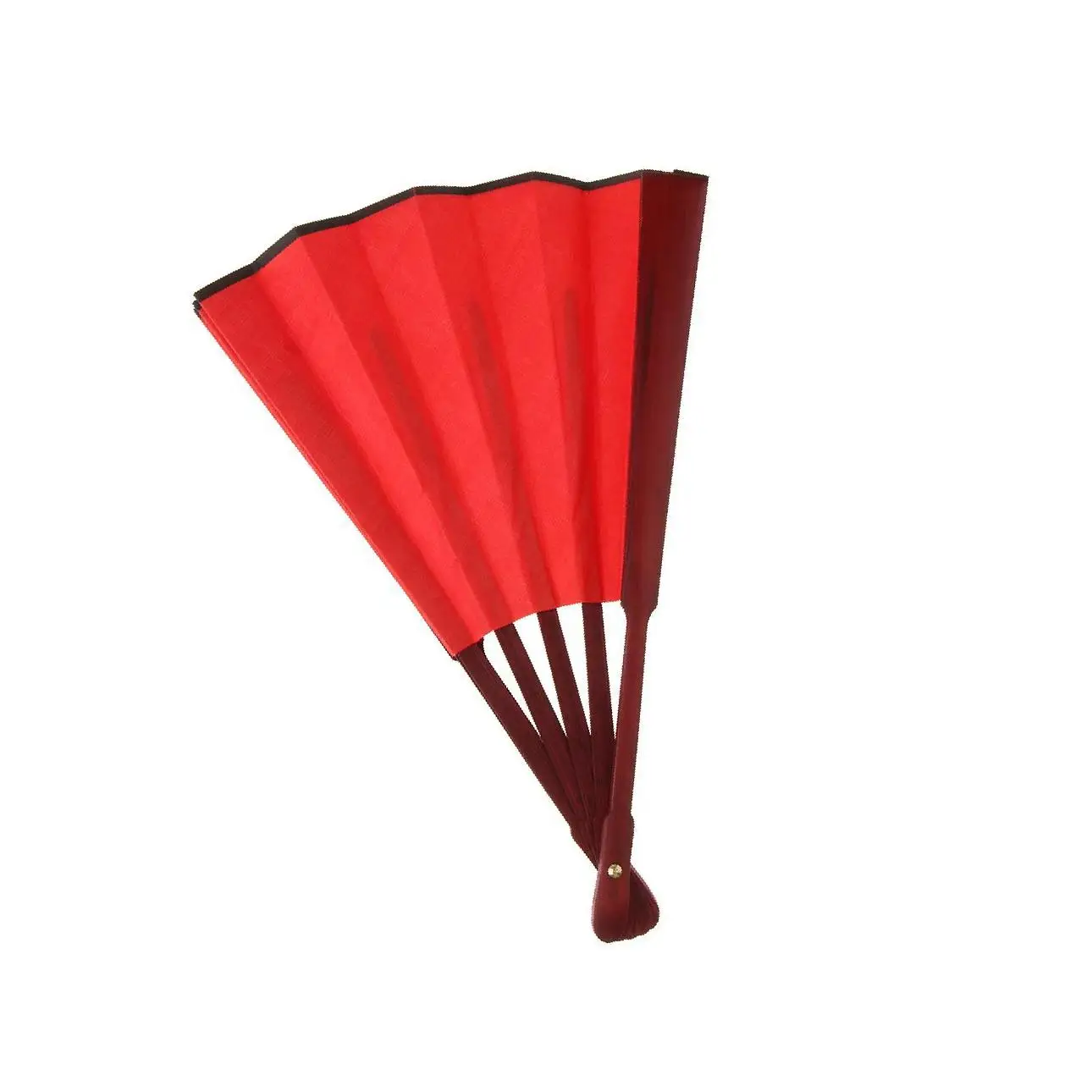 Bamboo Chinese Kung Fu Tai Chi DIY Hand Folding Fan Performance Dance Red