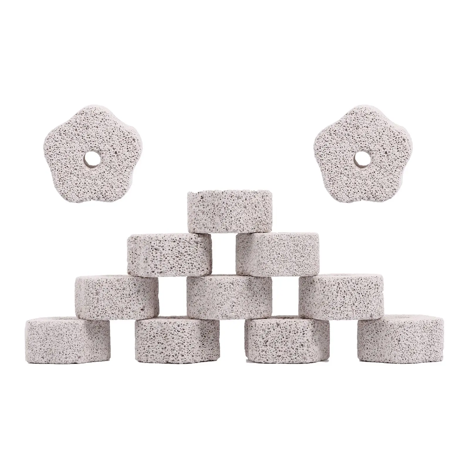 

12 Pcs Volcanic Rock Teeth Grinder 4x2cm Mineral Toys for Hamster Rabbit Guinea Pig Pet Chew Stone Small Animal Nutritive