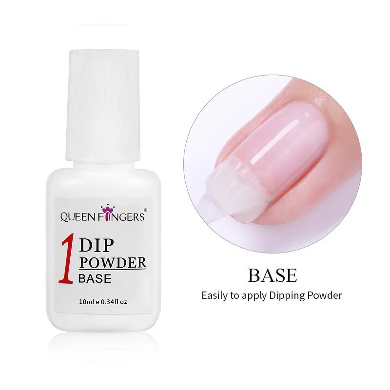 Sistema de inmersión en polvo para uñas, Kit de líquido, Base, capa superior, activador, protector de cepillo, arte de uñas, secado Natural sin lámpara UV, cura, 10ml, 4 Uds.