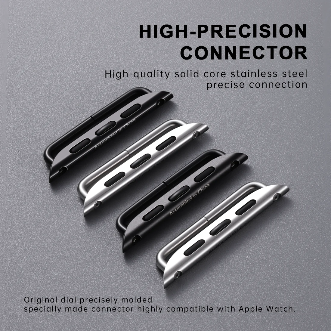 

2pcs Original 1:1 Apple Watch Series 10 Ultra Adapter For Apple Watch Strap 49mm 46mm 42mm Stainless Steel Connector