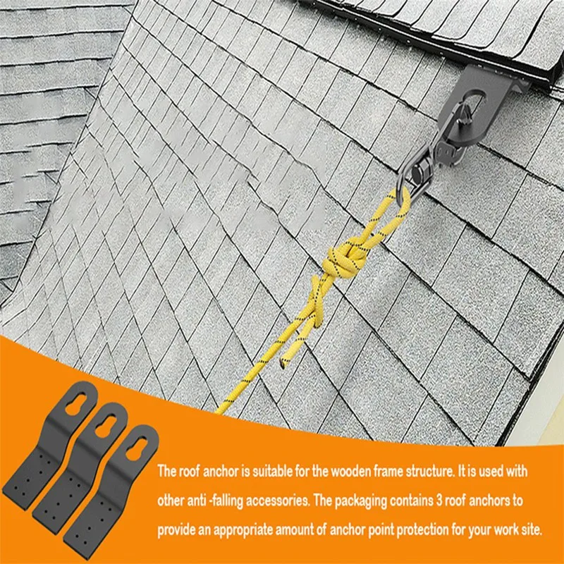 Roof Safety Anchor Hitch Clip, Roof Anchors For Fall Protection Connects To Wood Surfaces,Permanent Roof Anchor Use Easy Install