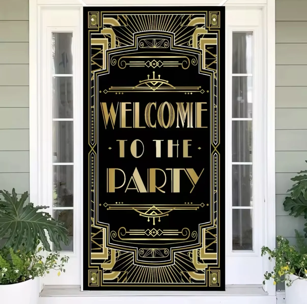 Charm The Great Gatsby themed whiskey bar party background line decoration door cover for family gatherings door cover