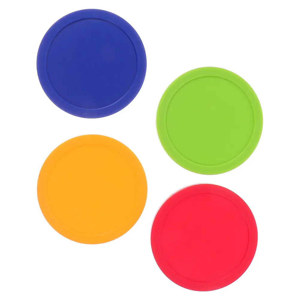 4Pcs Replacement Round Pucks Air Hockey Piece Bright Visible Color Performance for Game Table Accessories Hockey