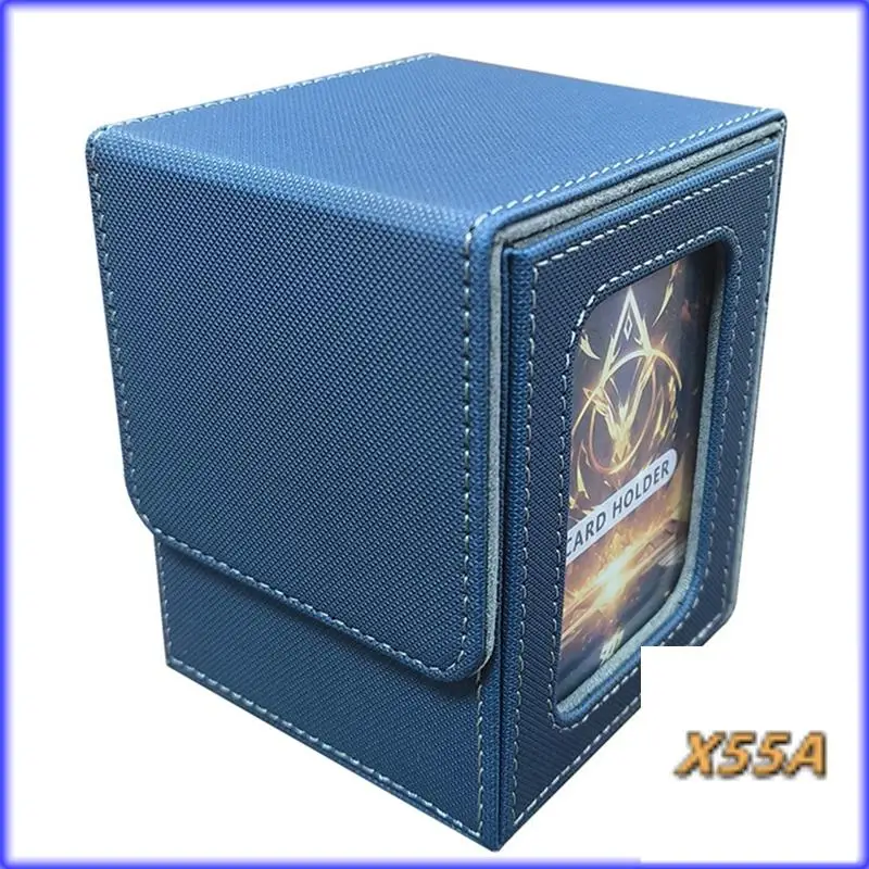 

Коробка для карт с XX-дисплеем, коробка для карт, подходит для 100 карт с двойным рукавом, портативная коробка для хранения карт большой емкости