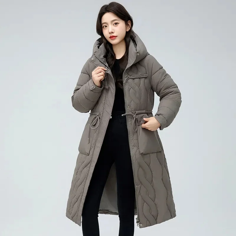 2023 New Women\'s Puffer Jacket Loose Cotton Padded Coats Winter Hooded Parkas Thick Warm Wadded Jackets Outerwear