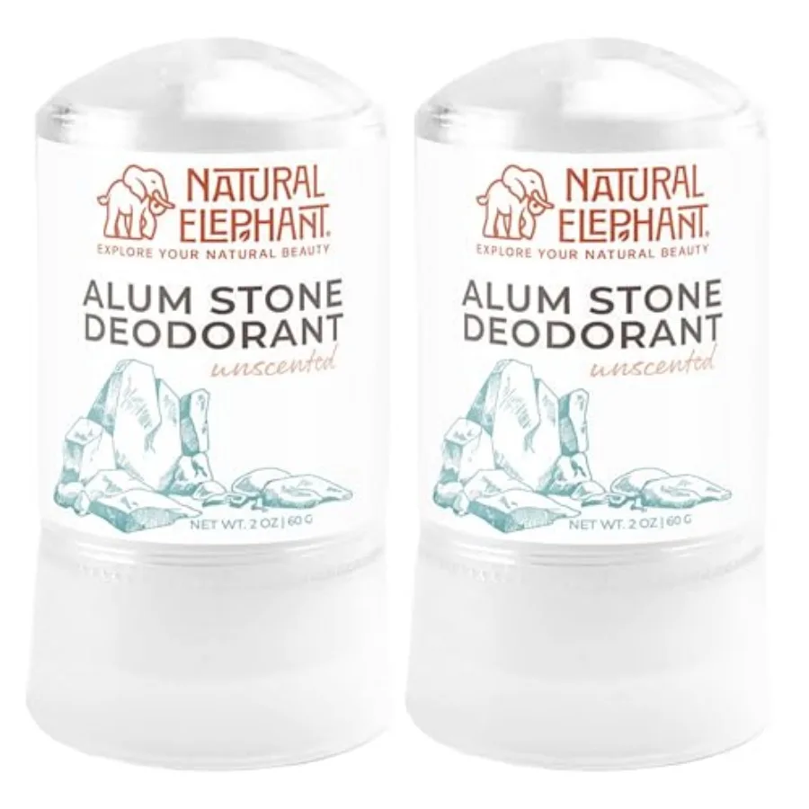 

Alum Stone Deodorant Stick 60g oz Natural Unscented Aluminum Free Salt Stone for Men and Women