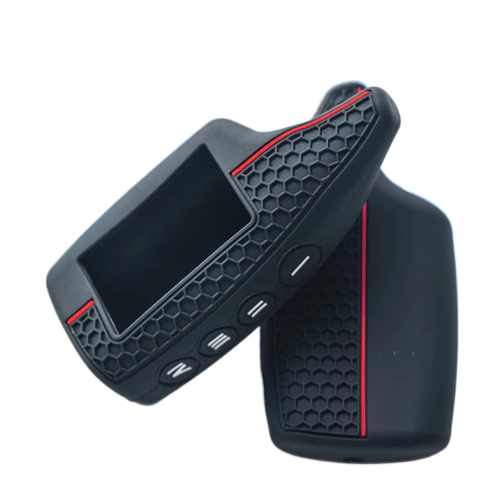 

2025 Новый стиль, 4 кнопки, силиконовый чехол с дистанционным управлением, двусторонний автомобильный сигнал тревоги, ЖК-дисплей 2015, чехол для ключей, чехол для M5/6/9 Scher-khan Magicar 5