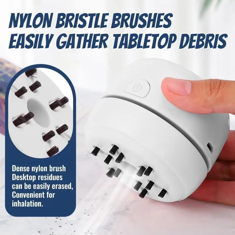 Miniaspiradora inalámbrica de mano, barredora de escritorio portátil, herramientas de limpieza para el hogar y la Oficina, limpiadores de teclado con migas de lápiz