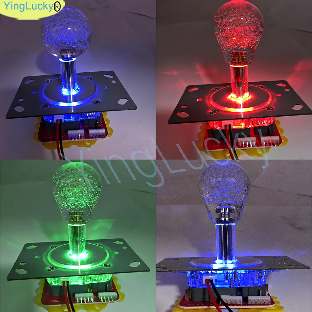 ARCADE 12V LED Joystick Bunte Beleuchtete Licht Umschaltbare Weg Controller Für Arcade Angeln Kran Klaue Spiel Verkaufsautomat – Detail 3
