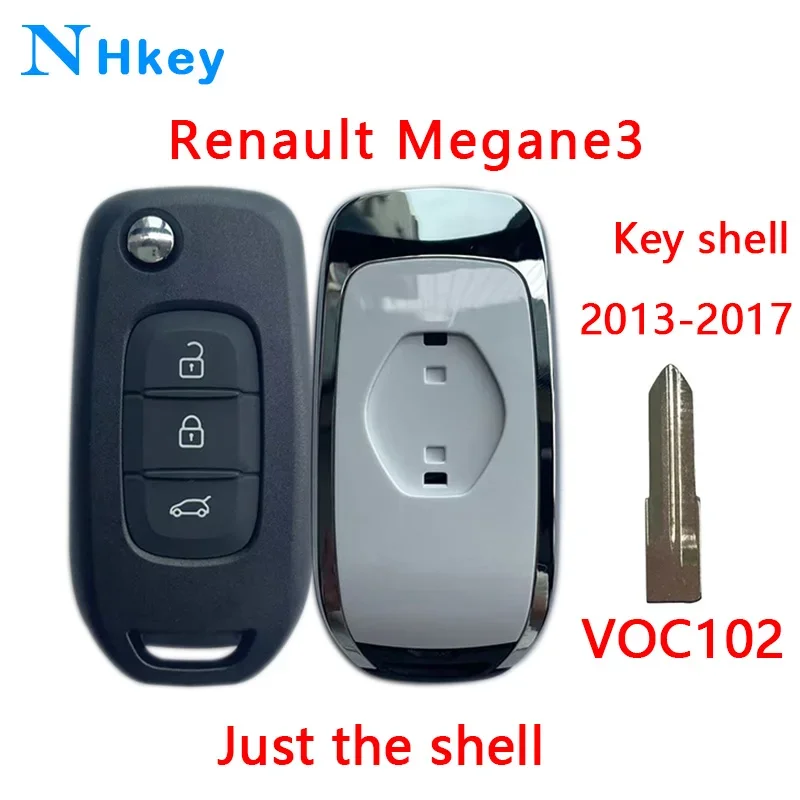 

NHkey для Renault Megane 3 Dacia Duster Kadjar Captur символ 3 кнопки FCC ID:CWTWB1G767 раскладной складной пульт дистанционного управления для автомобильного ключа