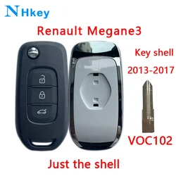 NHkey For Renault Megane 3 Dacia Duster Kadjar Captur Symbol 3 Buttons FCC ID:CWTWB1G767 Flip Folding Remote Car Key shell